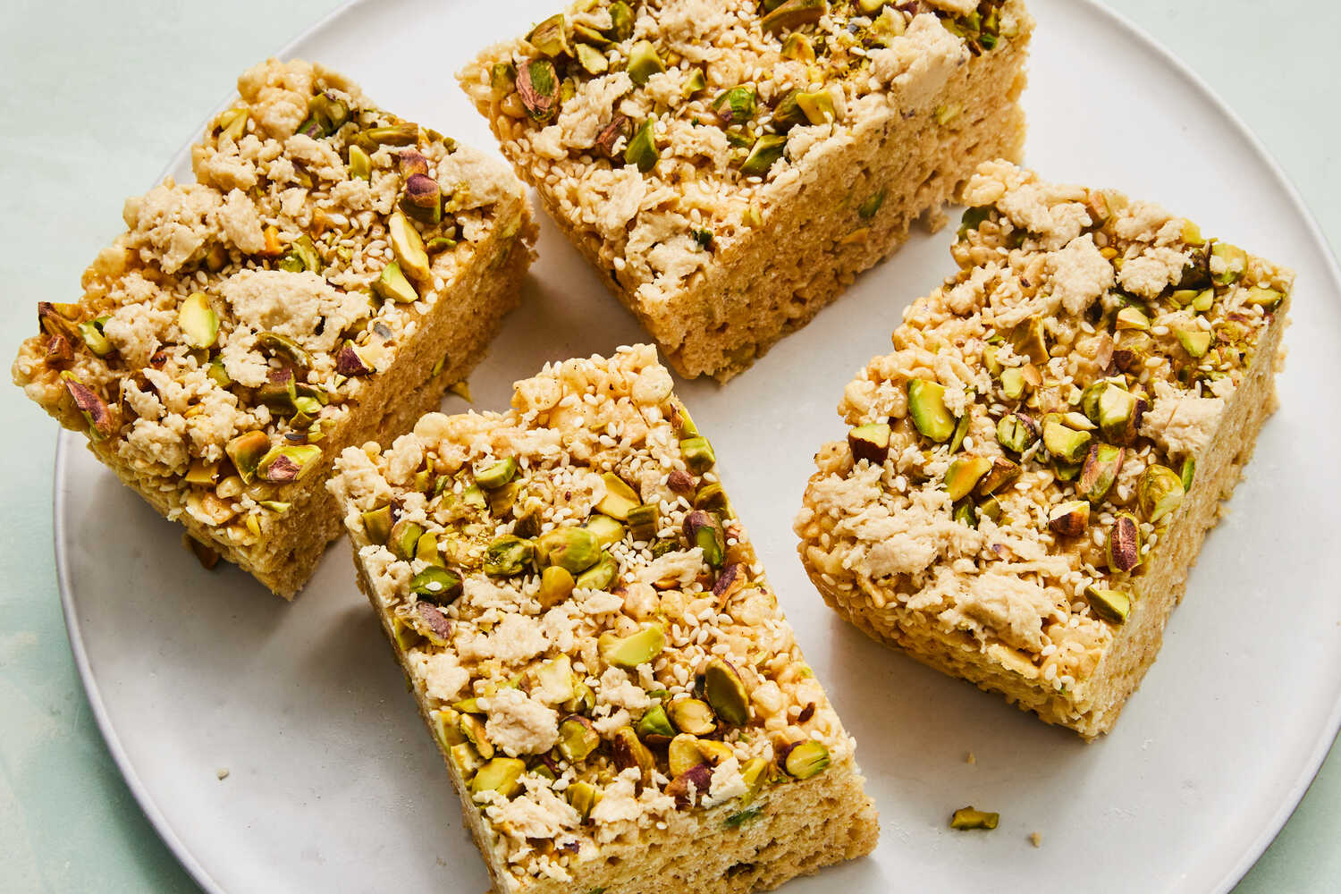 Pistachio Halvah Rice Krispies Treats Recipe