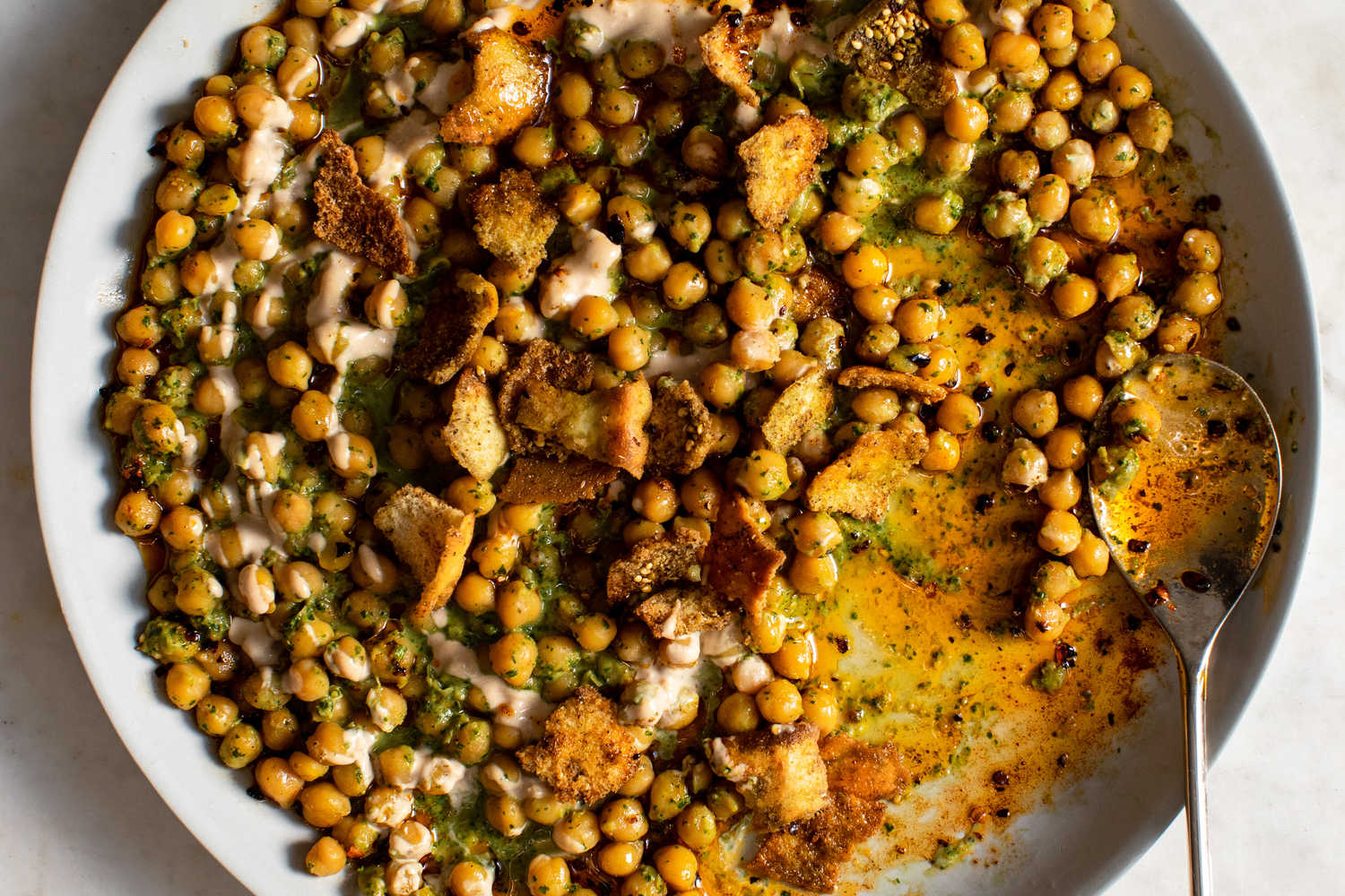 Chickpea and Herb Fatteh Recipe
