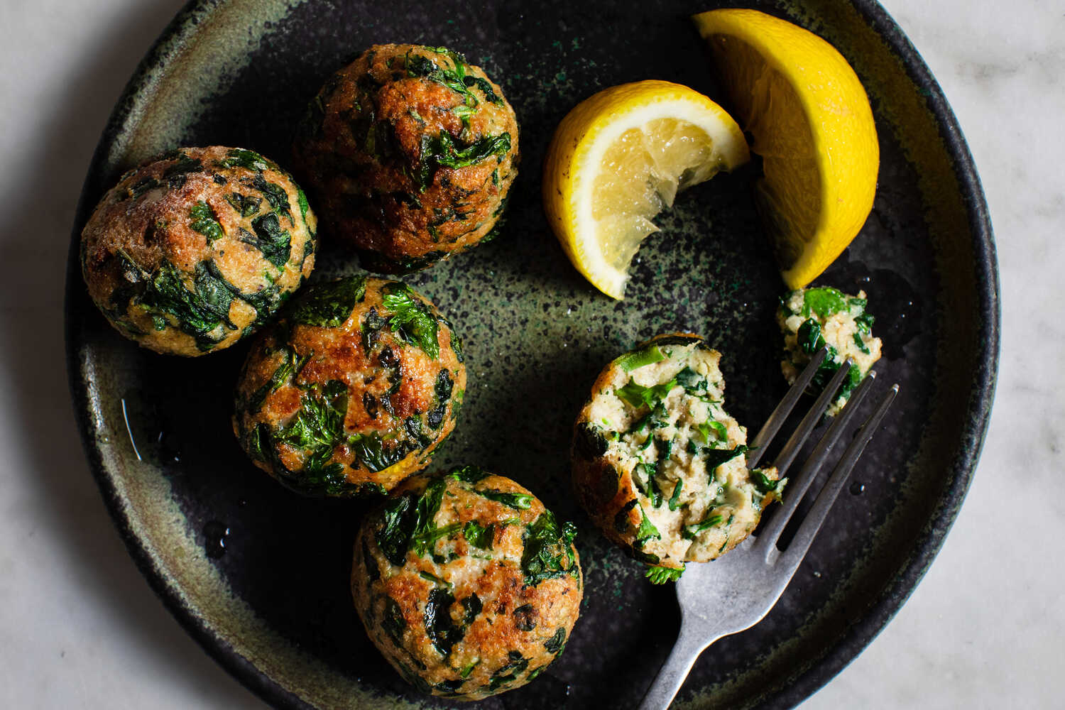 Herbed Chicken and Spinach Meatballs Recipe