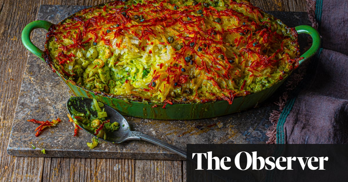 Fish pie with a rosti topping recipe by Rosie Sykes | Food | The Guardian
