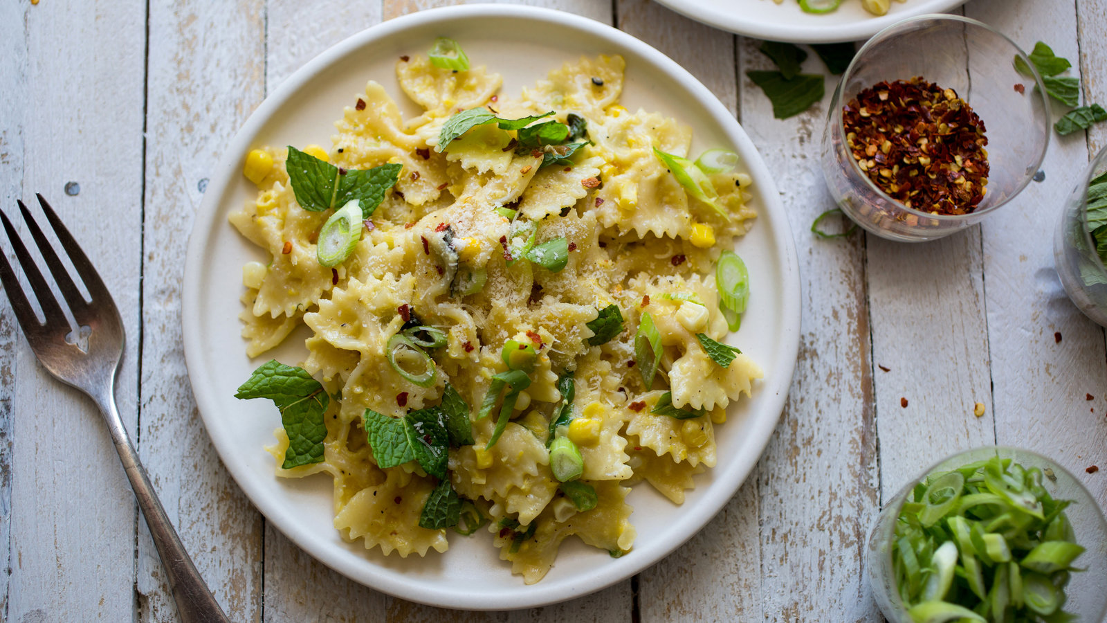 Creamy Corn Pasta With Basil Recipe (with Video)