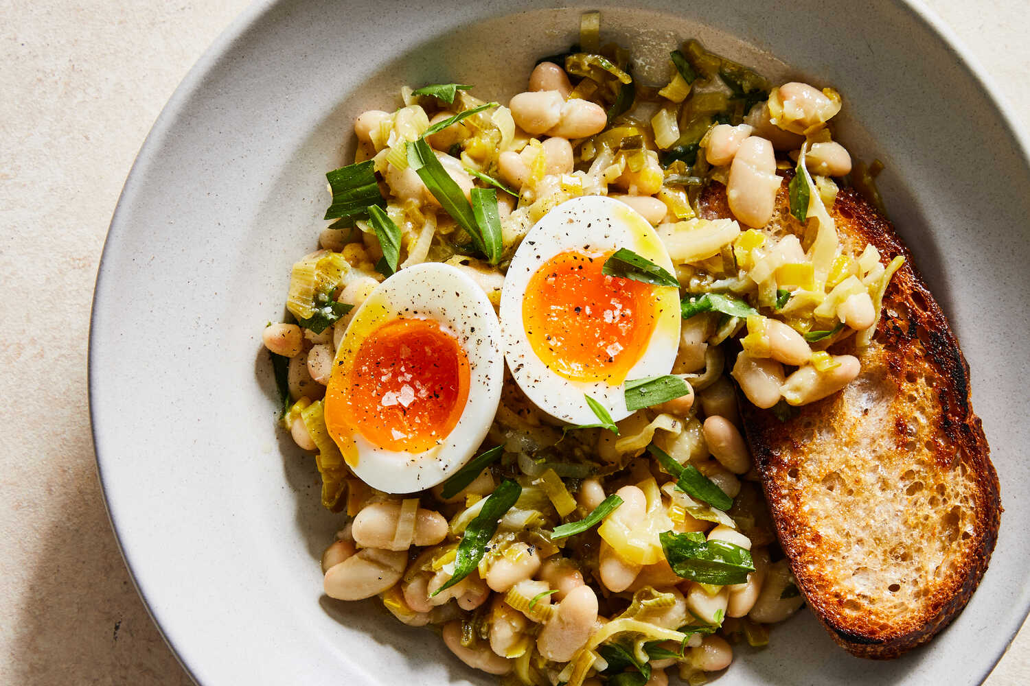 Miso Leeks With White Beans Recipe