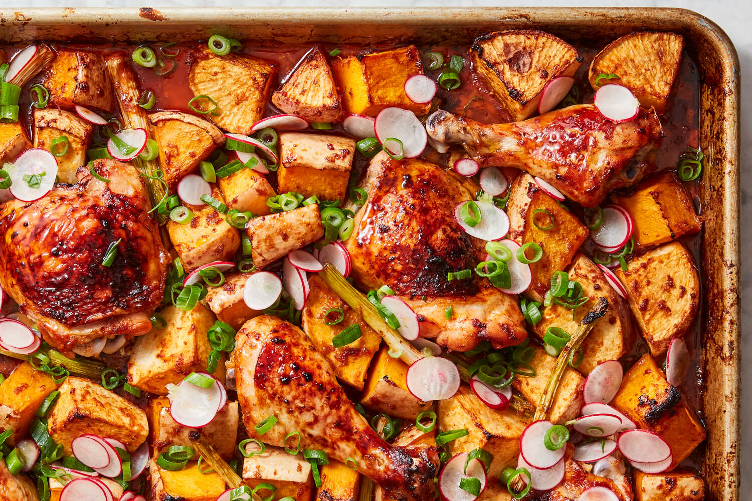Sheet-Pan Gochujang Chicken and Roasted Vegetables Recipe (with Video)