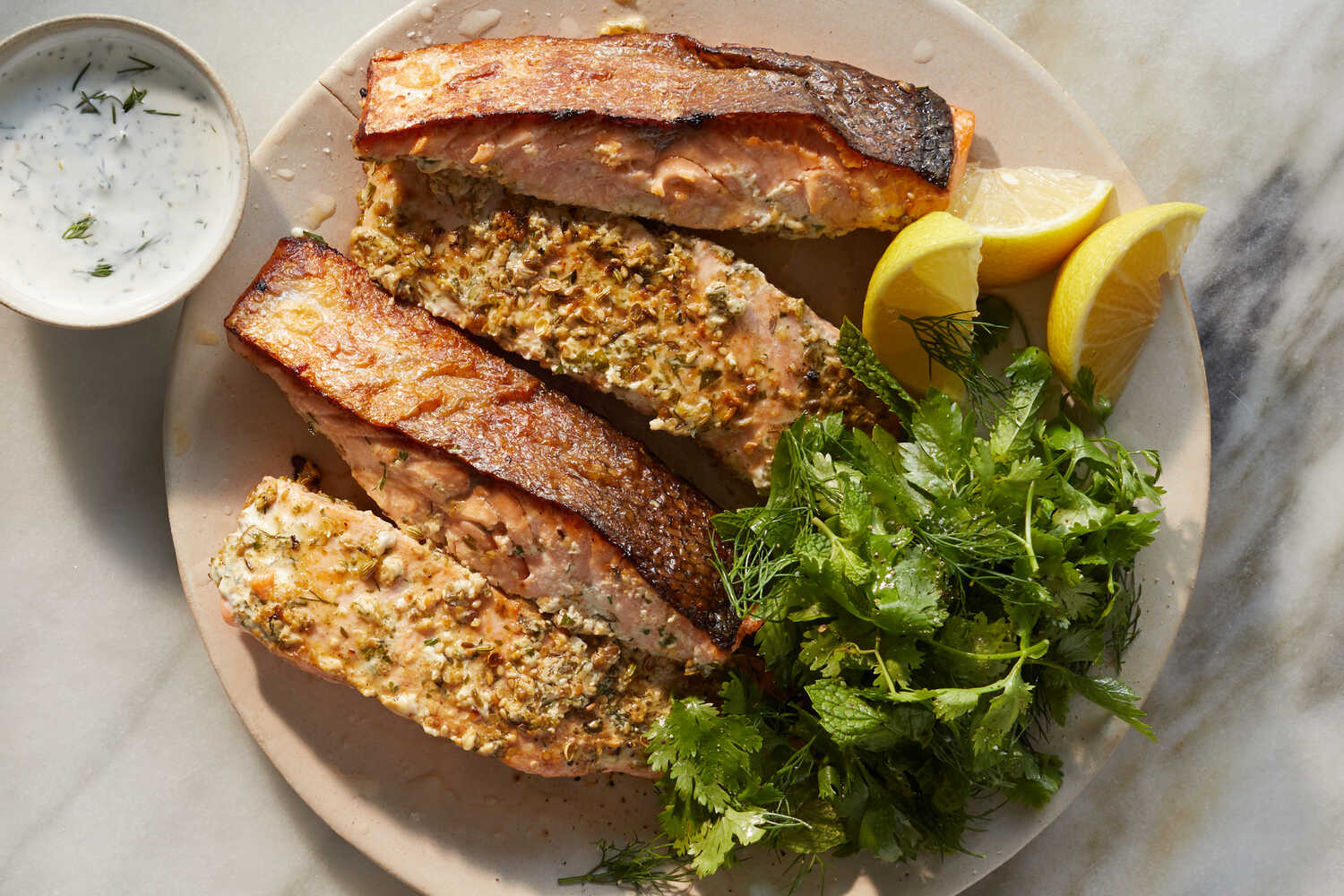 Crispy Salmon With Mixed Seeds Recipe