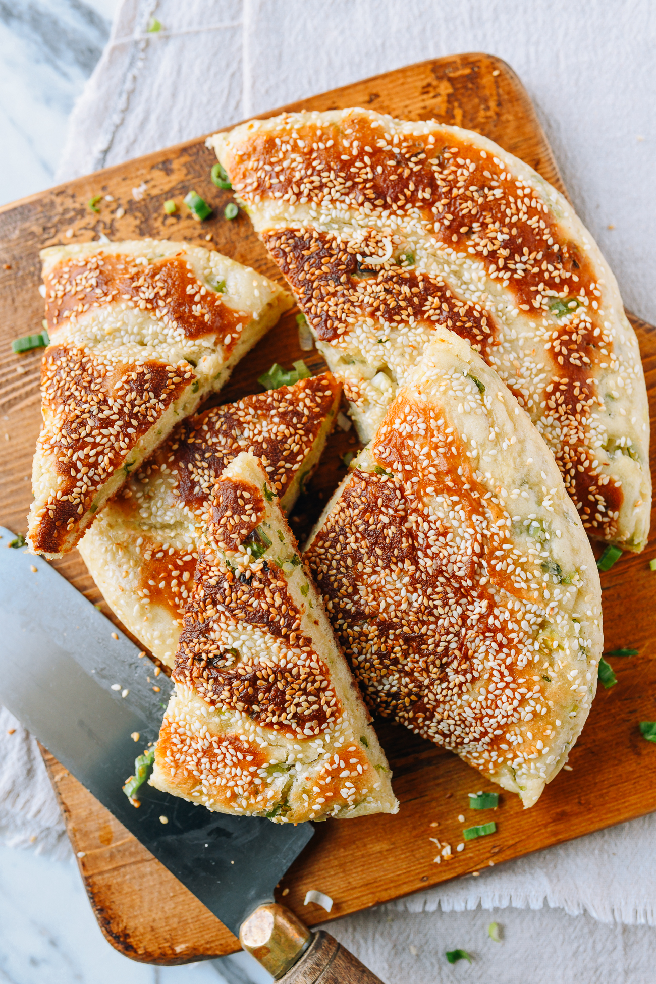 Shanghai Scallion Flatbread (上海羌饼) - The Woks of Life
