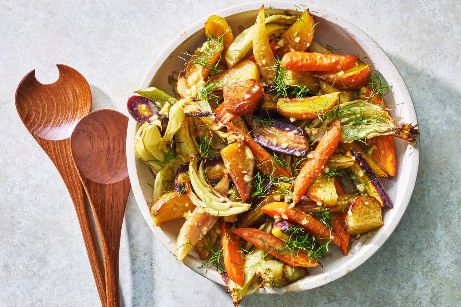 Roasted Vegetables With Creamy Coconut Dressing Recipe