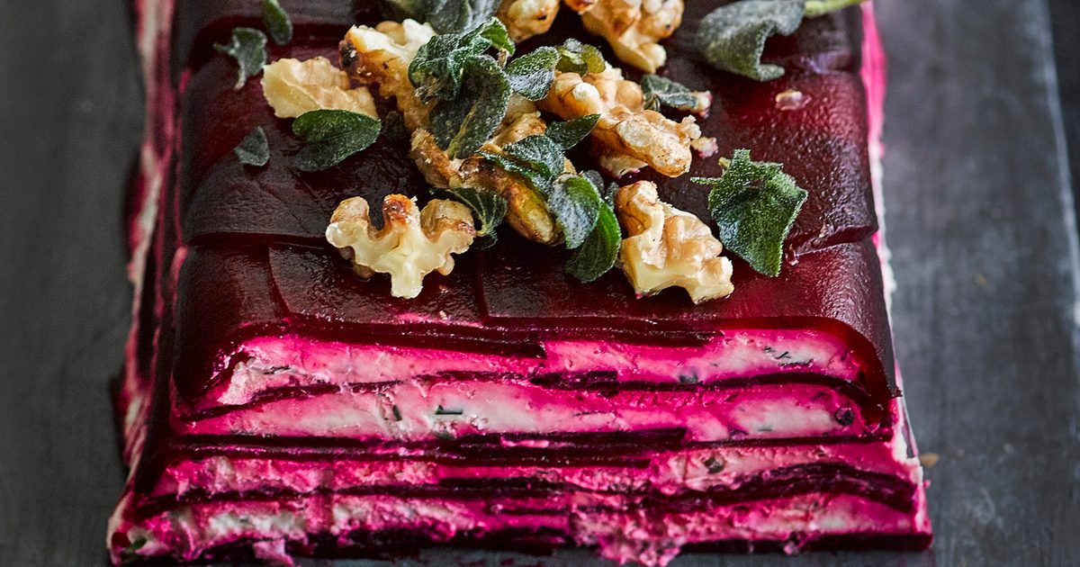 Vegetable Terrine With Beetroot And Goat's Cheese Recipe | olivemagazine