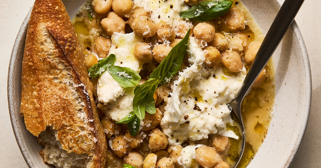 Chickpeas al Limone With Burrata Recipe