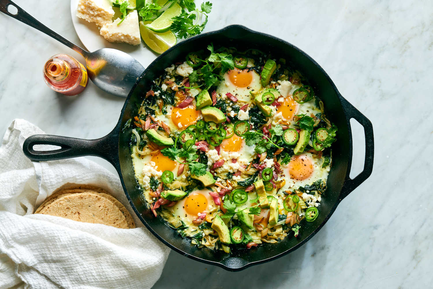 Green Shakshuka With Avocado and Lime Recipe