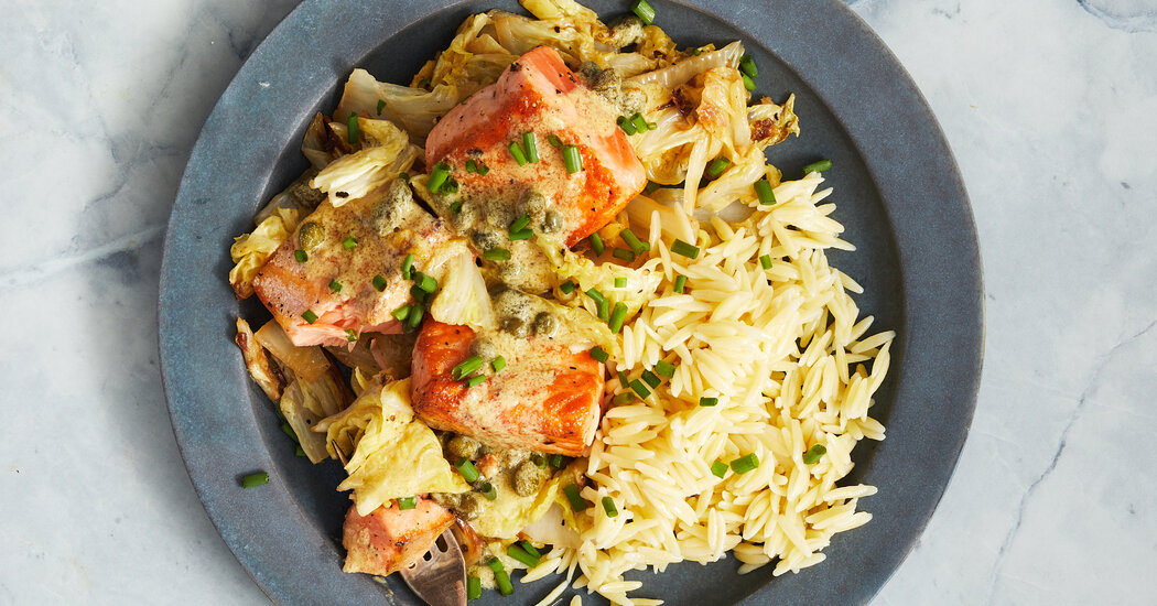 Salmon With Mustard Piccata Sauce Recipe