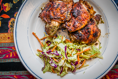 Angela's Food Love - Food Blog - Jamaican jerk chicken with serrano lime slaw: bringing the Caribbean home