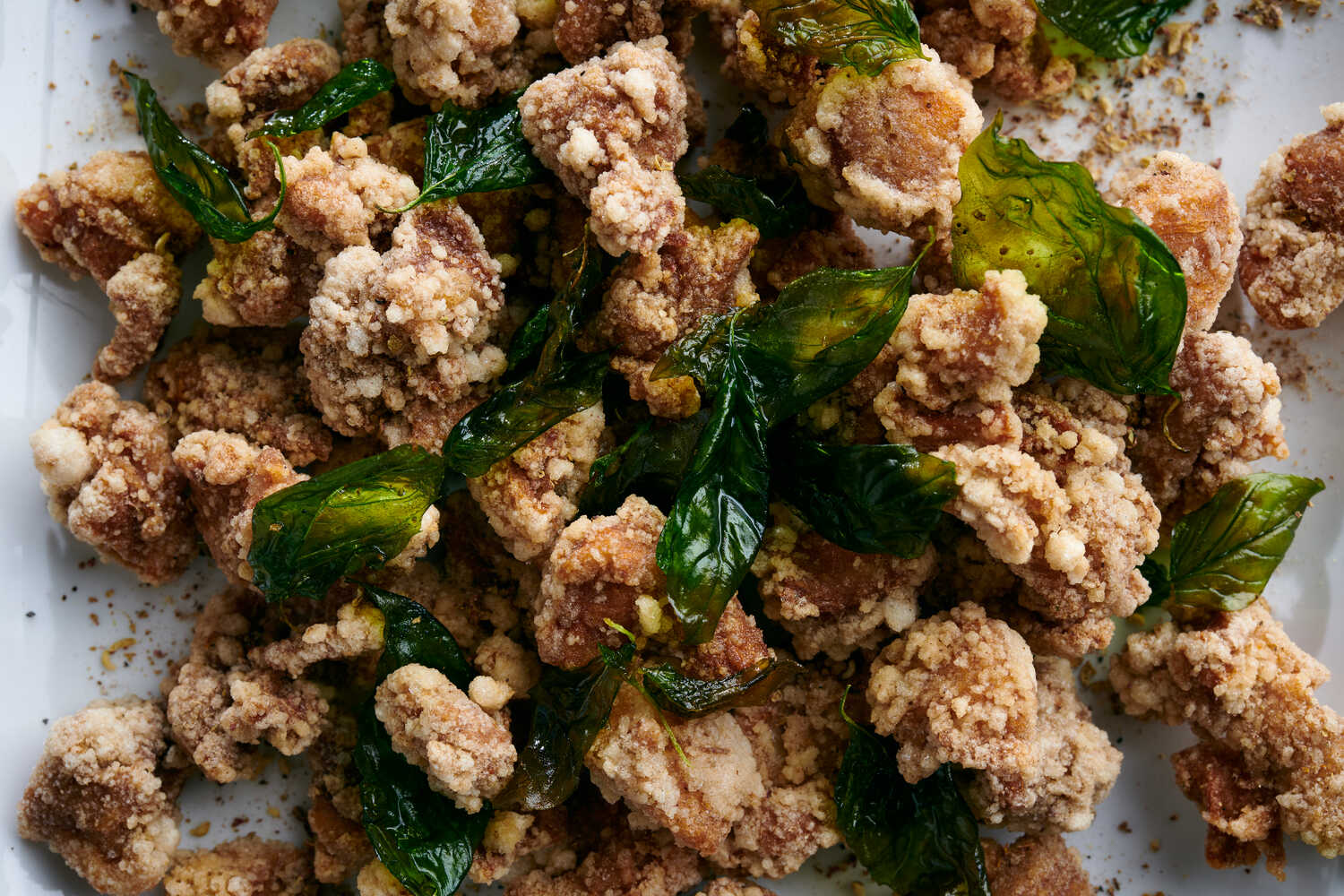 Taiwanese Popcorn Chicken With Fried Basil Recipe
