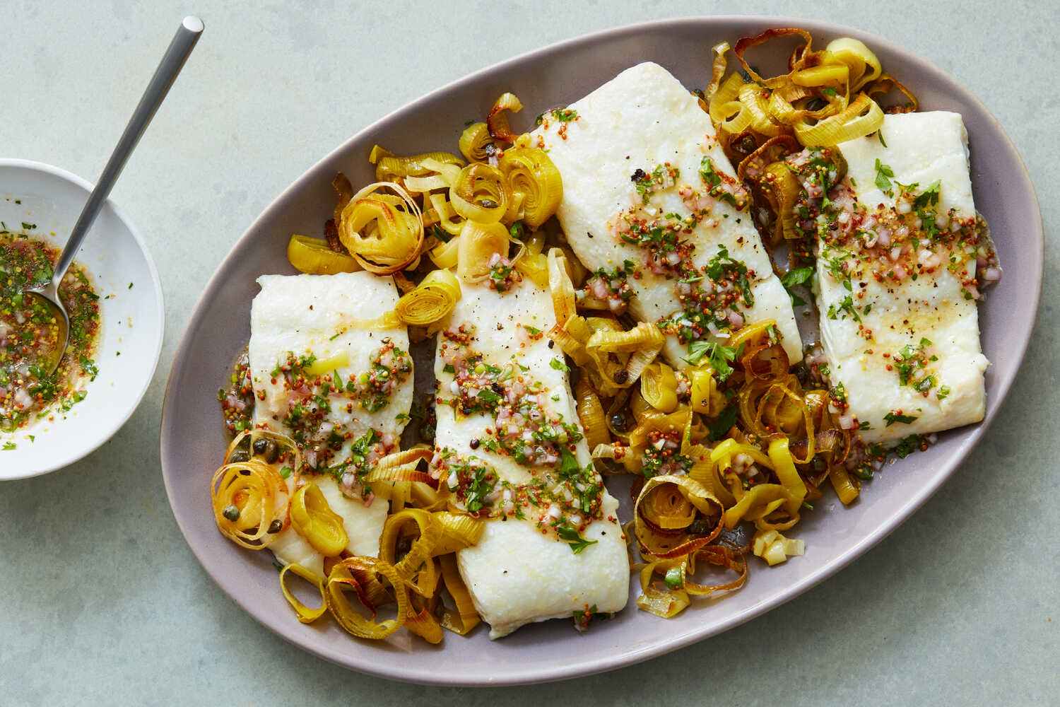 Roasted Fish and Leeks Vinaigrette   Recipe