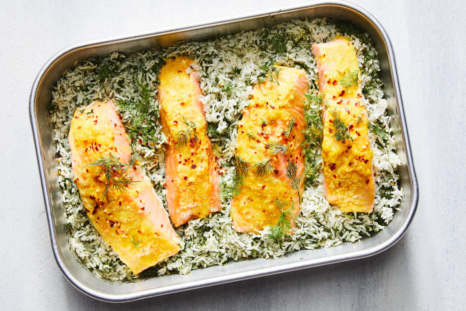 Baked Salmon and Dill Rice Recipe