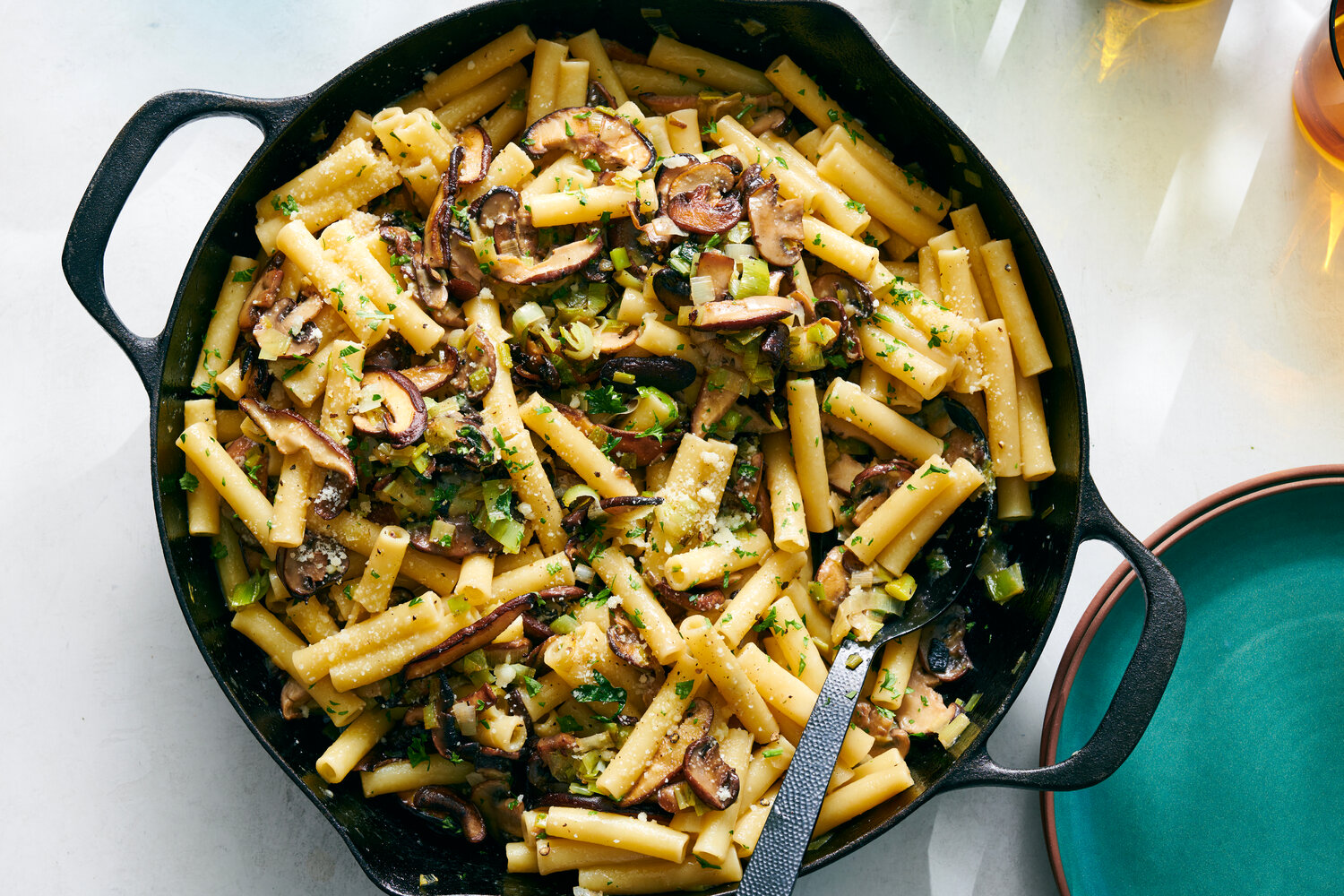 Miso Mushroom and Leek Pasta  Recipe