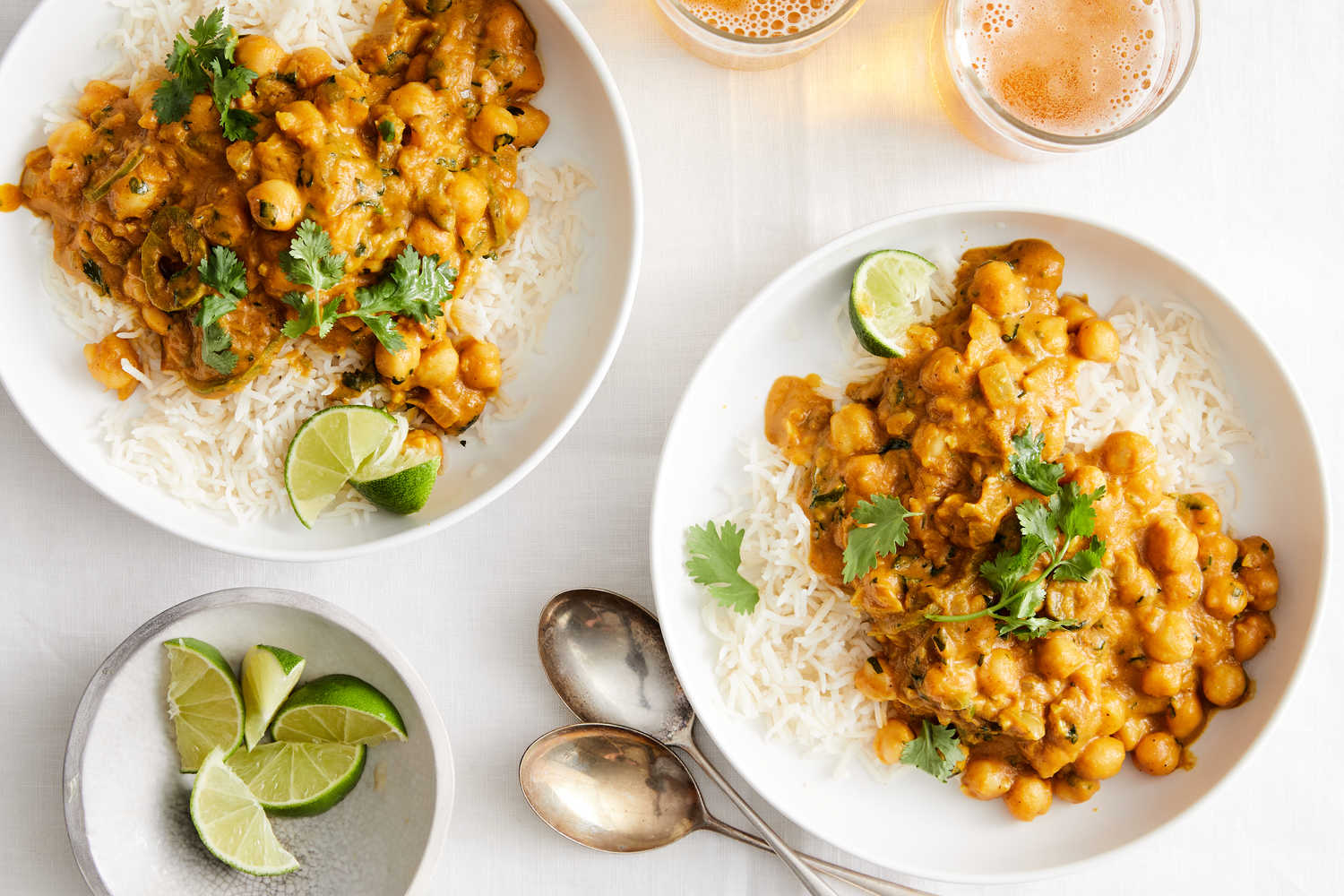 Coconut Curry Chickpeas With Pumpkin and Lime Recipe